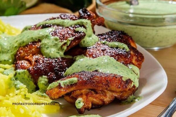 Peruvian Chicken with Aji Verde Sauce
