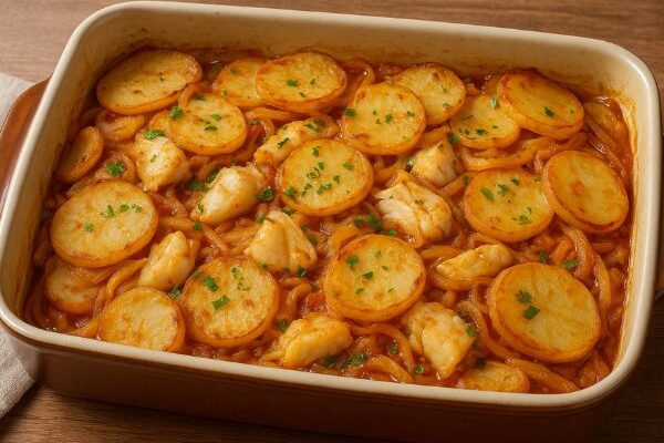 Empadão de Bacalhau e Batata à Portuguesa